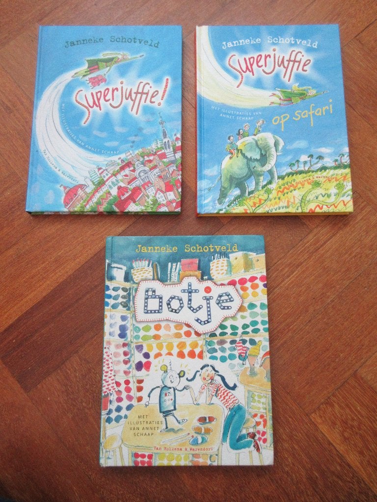 3 x boeken : Janneke Schotveld : 2 x Superjuffie + 1 x Botje, Ophalen of Verzenden, Gelezen, Fictie algemeen