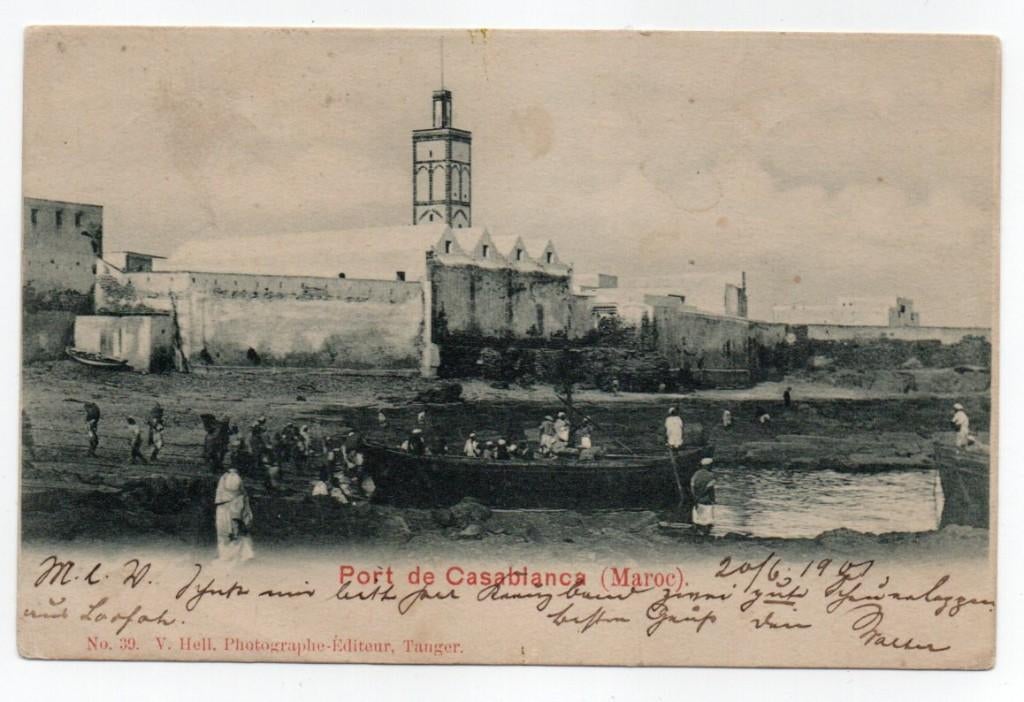 Port de Casablanca Maroc 1901, Verzamelen, Ansichtkaarten | Buitenland, Ophalen, Voor 1920, Gelopen, Buiten Europa