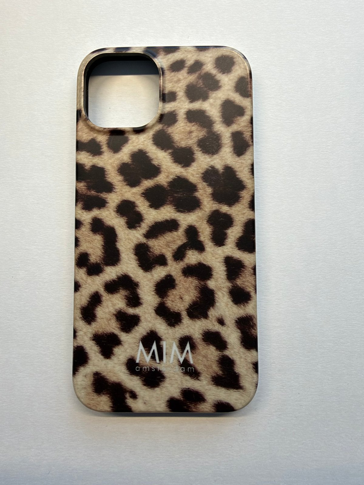 MIM Amsterdam iPhone 13 hoesje - Luipaardprint, Kunststof, IPhone 13, Overige merken, Hoesje of Tasje