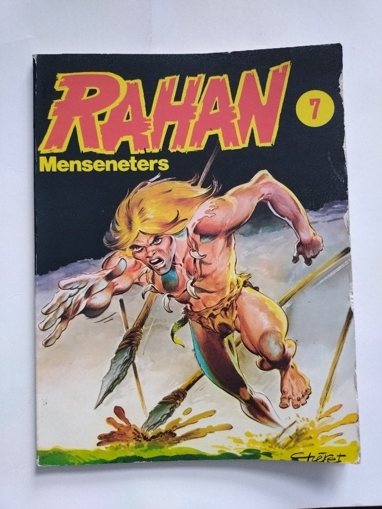 RAHAN 7 - Menseneters (1981, Panda), Eén stripboek, Roger Lécureux, Ophalen of Verzenden, Zo goed als nieuw
