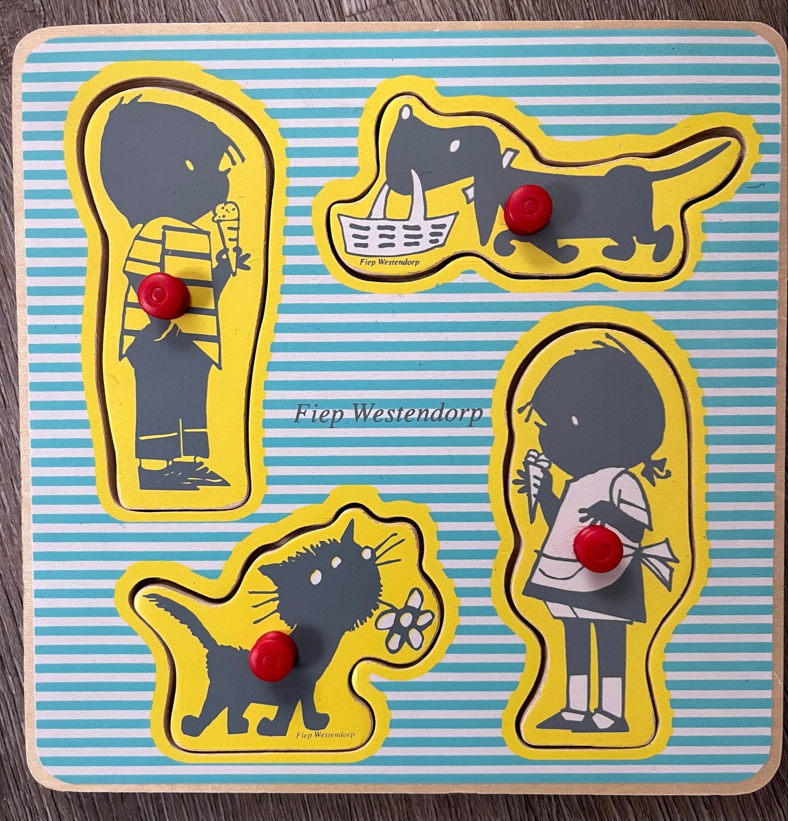 Fiep Westendorp Houten Puzzel - Kinderen en Dieren, Kinderen en Baby's, Speelgoed | Kinderpuzzels, 2 tot 4 jaar, Gebruikt, Ophalen of Verzenden