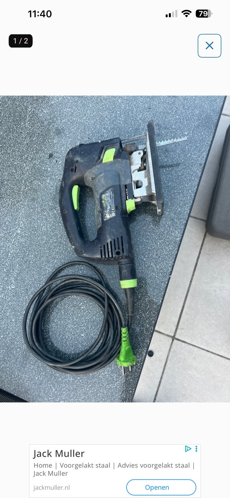Festool decoupeerzaag, Decoupeerzaag, Ophalen of Verzenden, Zo goed als nieuw, 30 tot 70 mm