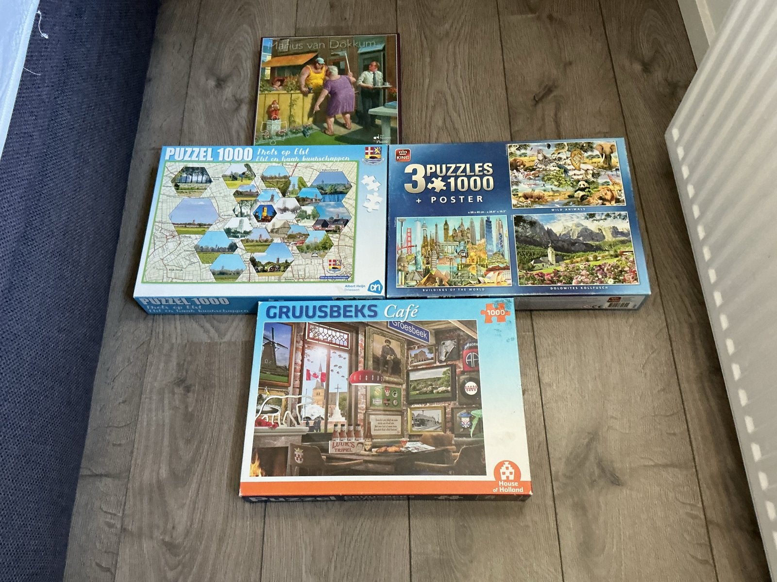 Diverse legpuzzels: Elst, Marius van Dokkum, Grusbeks, King, Hobby en Vrije tijd, Ophalen of Verzenden, 500 t/m 1500 stukjes, Gebruikt