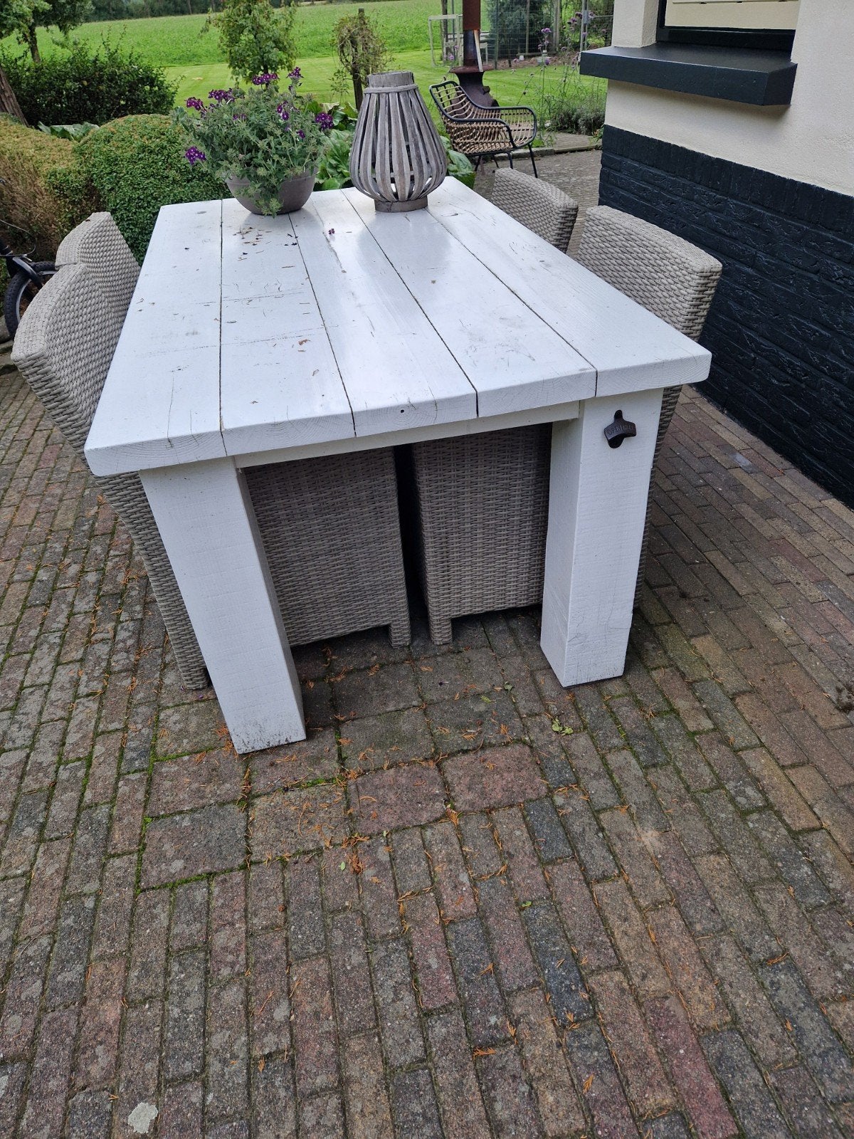 tuintafel buiten, Tuin en Terras, Ophalen, Gebruikt, Rechthoekig