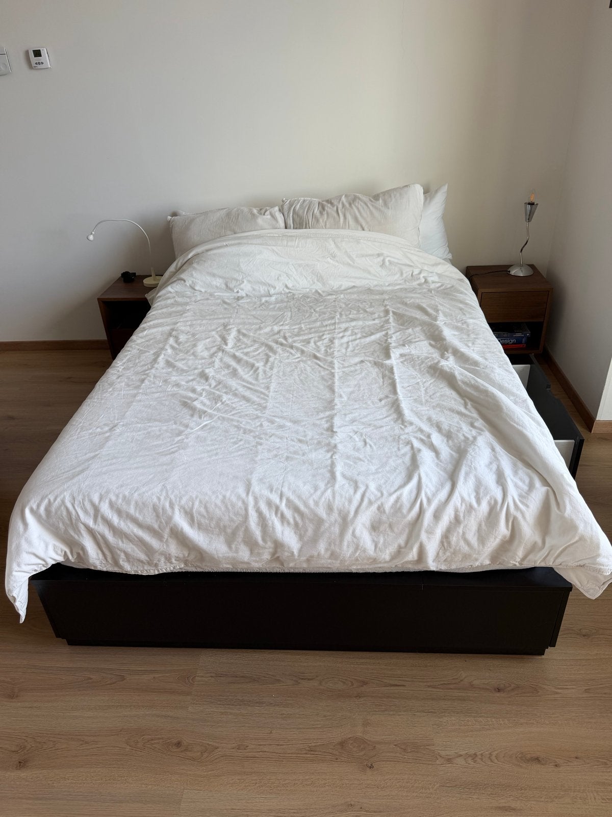 IKEA Nordli bed 140 cm, Ophalen, Gebruikt, Zwart, Tweepersoons