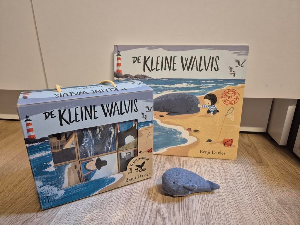 De kleine walvis vingerpopje, puzzel en boek, Ophalen of Verzenden, Prentenboek