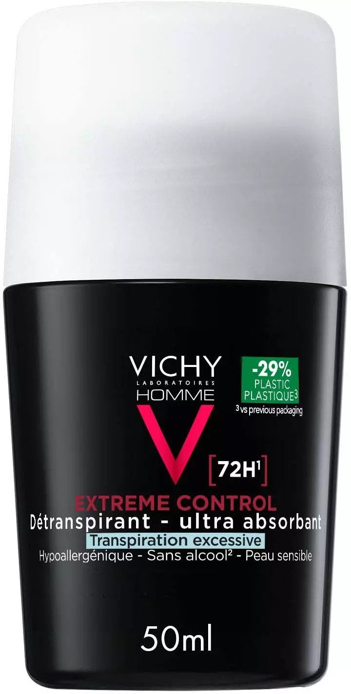 Vichy Homme Deodorant Roller 72 uur 50ml, Verzenden, Nieuw, Deodorant of Bodyspray