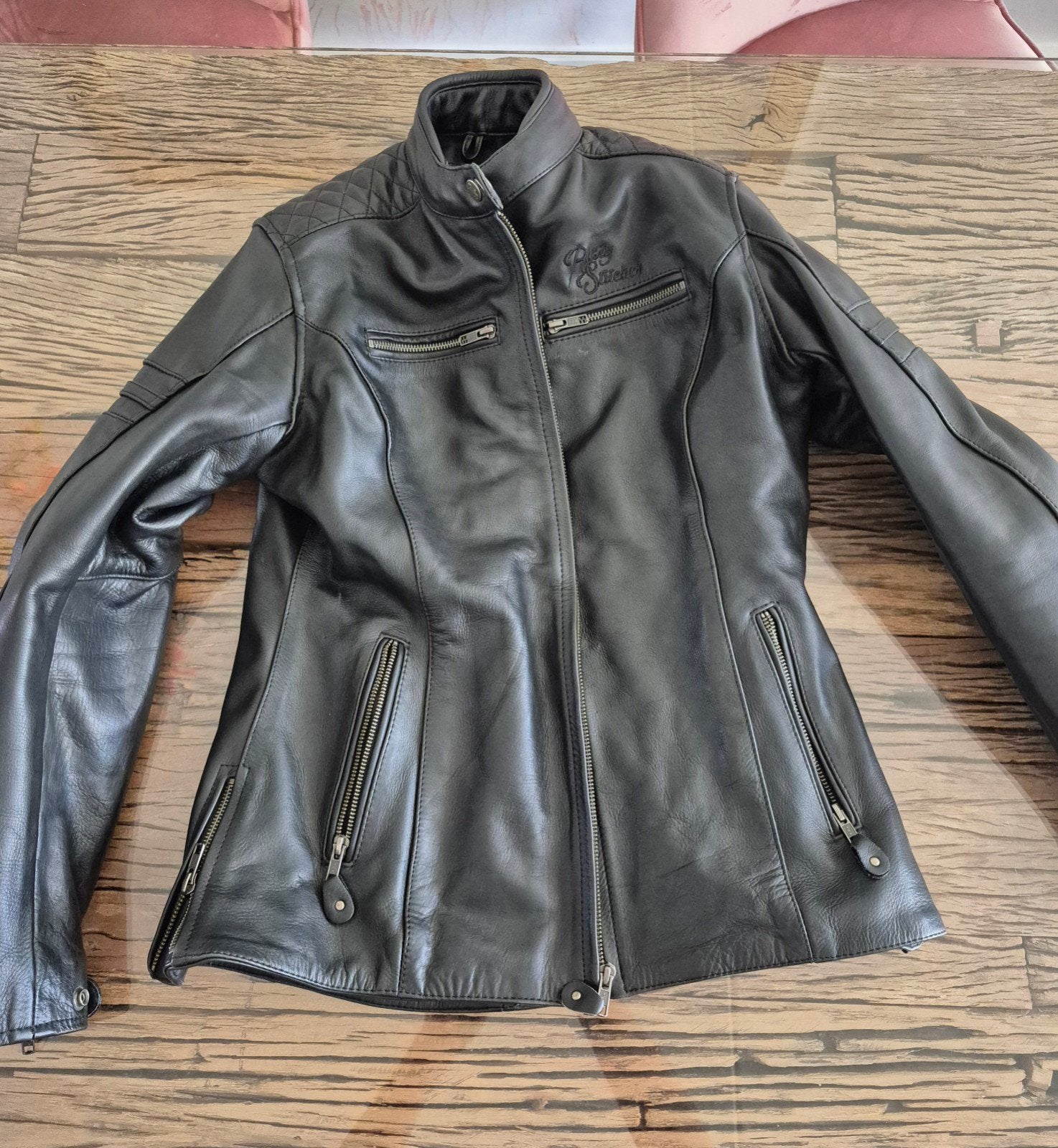 DAMES Rusty Stitches leren motorjas en Trilobite motorbroek, Motoren, Kleding | Motorkleding, Ophalen of Verzenden, Tweedehands