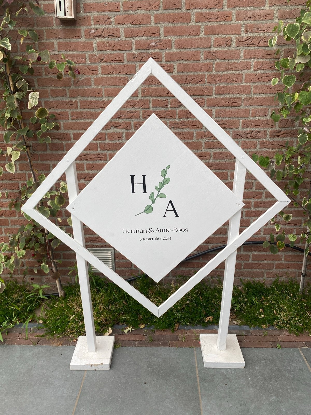 Gepersonaliseerd Welkomstbord Huwelijk/Feest, Ophalen, Zo goed als nieuw, Versiering, Geboorte of Huwelijk