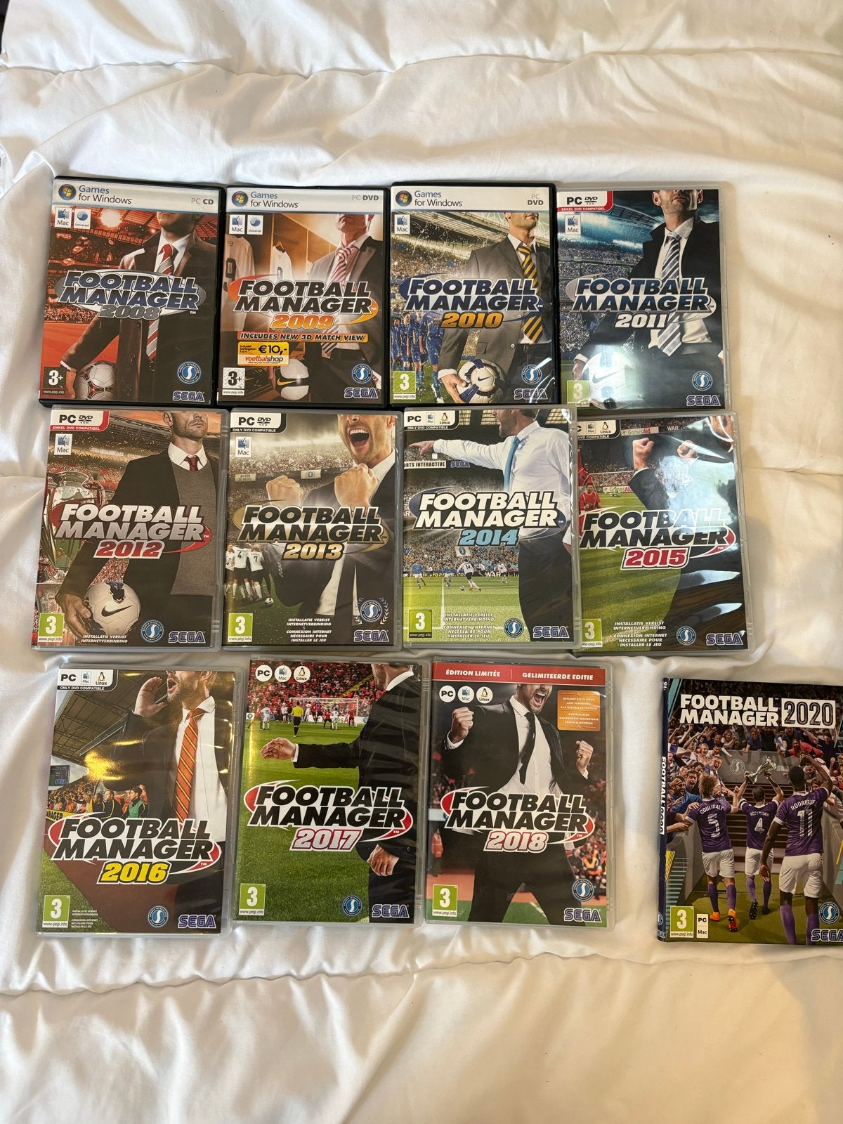 Football Manager PC Games Collectie (2008-2020), Spelcomputers en Games, Ophalen, Online, Gebruikt, 1 speler