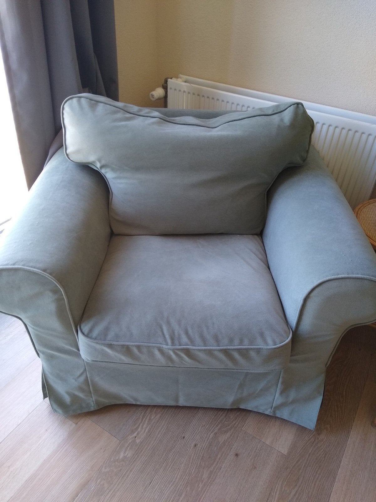 Ektrop ikea Comfortabele fauteuil - lichtgroen, Ophalen, Gebruikt, 75 tot 100 cm, Klassiek, comfortabel