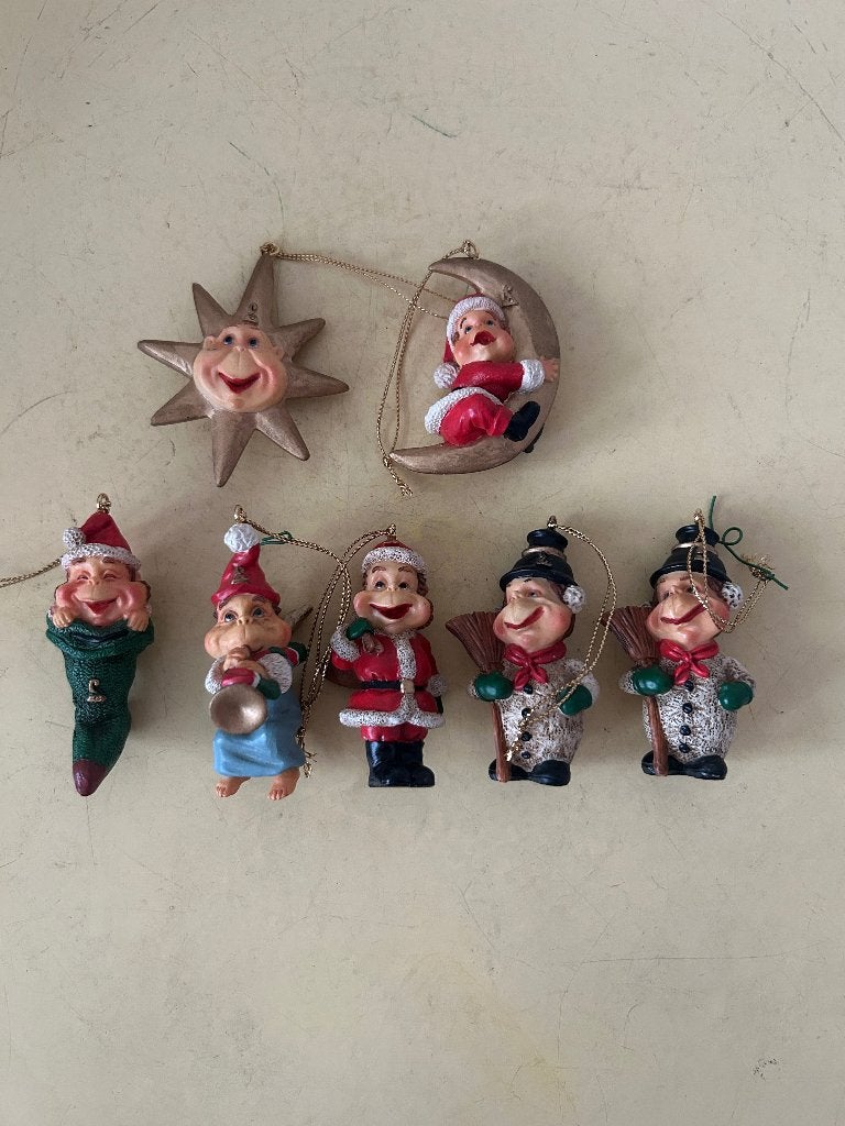 Vintage Efteling Laven kersthangers (7 stuks) Collectie 1998, Verzamelen, Efteling, Ophalen of Verzenden, Zo goed als nieuw, Beeldje of Poppetje
