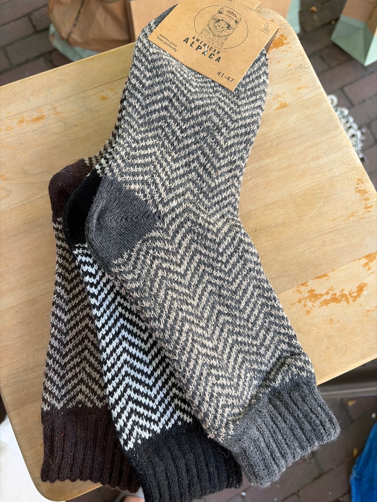 3 paar American Alpaca Sokken - Nieuw met label, Kleding | Heren, Ophalen of Verzenden, Nieuw, Overige maten, Bruin