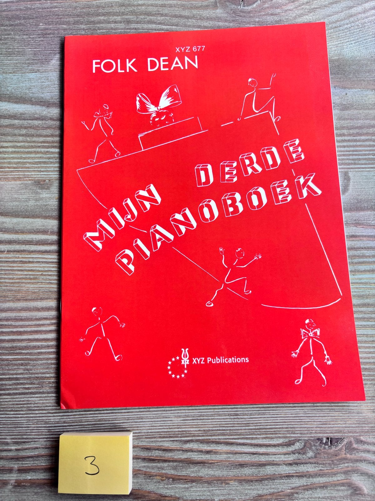 Mijn Derde Pianoboek - Folk Dean (XYZ 677), Muziek en Instrumenten, Verzenden, Overige genres, Les of Cursus, Zo goed als nieuw
