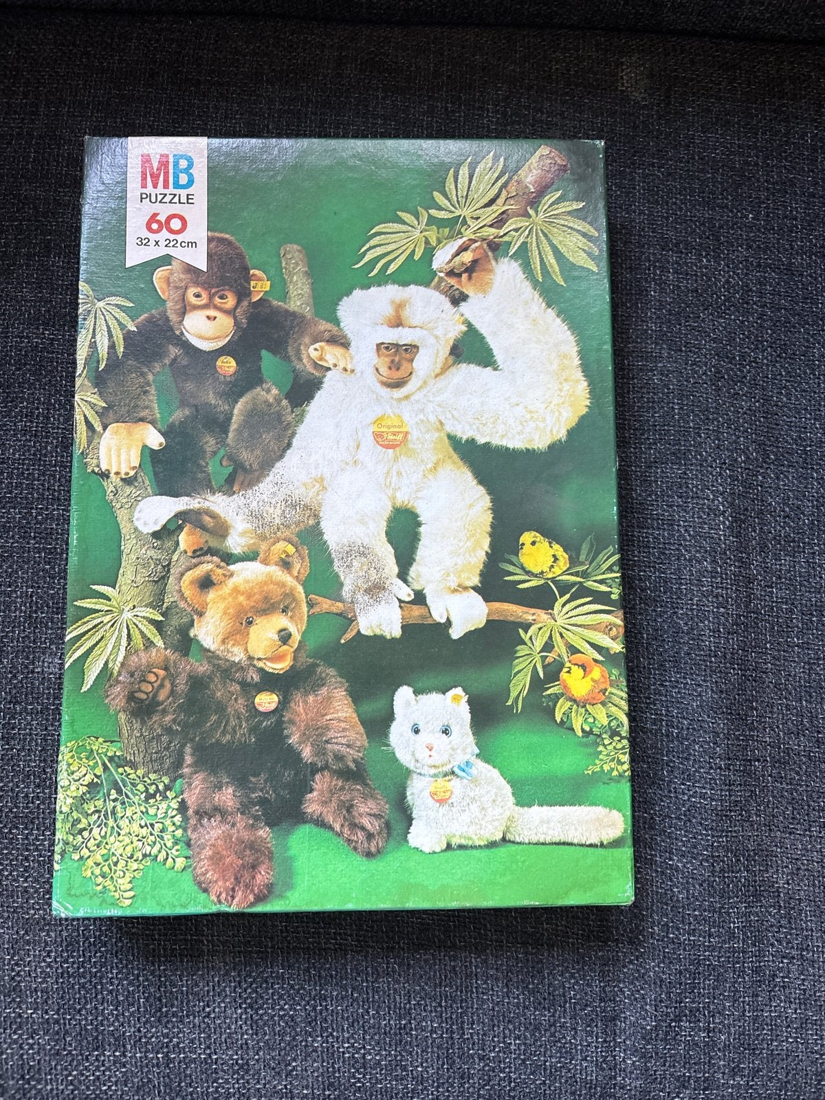 MB Puzzle 60 stukjes - Steiff Dieren, Kinderen en Baby's, Ophalen, 10 tot 50 stukjes, Gebruikt, 4 tot 6 jaar
