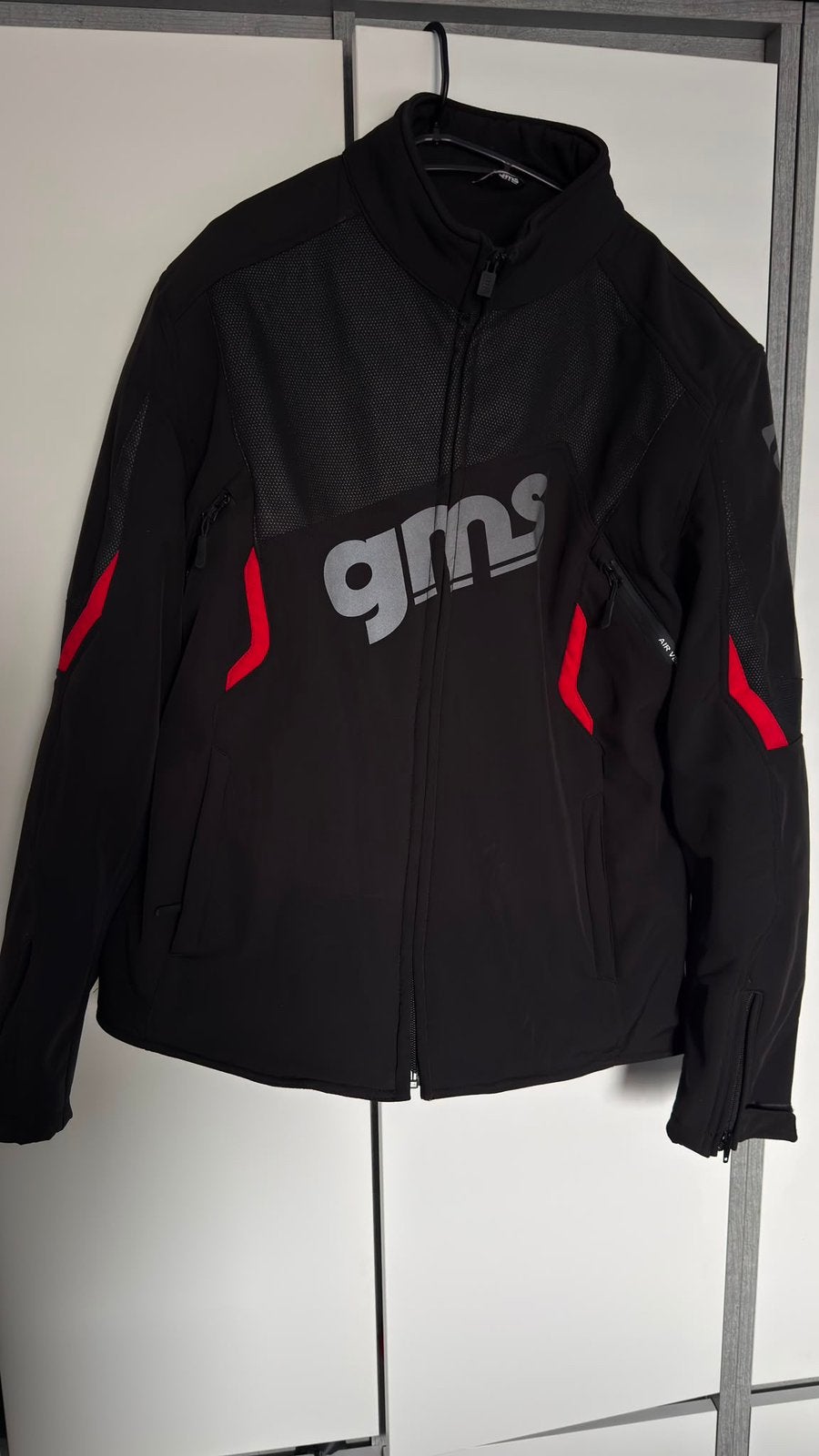 GMS Arrow motorjas zwart/rood – 3XL – incl. bescherming, Motoren, Ophalen of Verzenden, Tweedehands, Jas | textiel