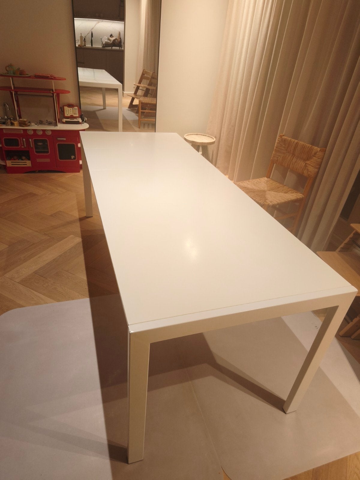 MADE Uitschuifbare Eettafel - 125-205cm, Huis en Inrichting, Ophalen, Gebruikt, 50 tot 100 cm, Vijf personen of meer