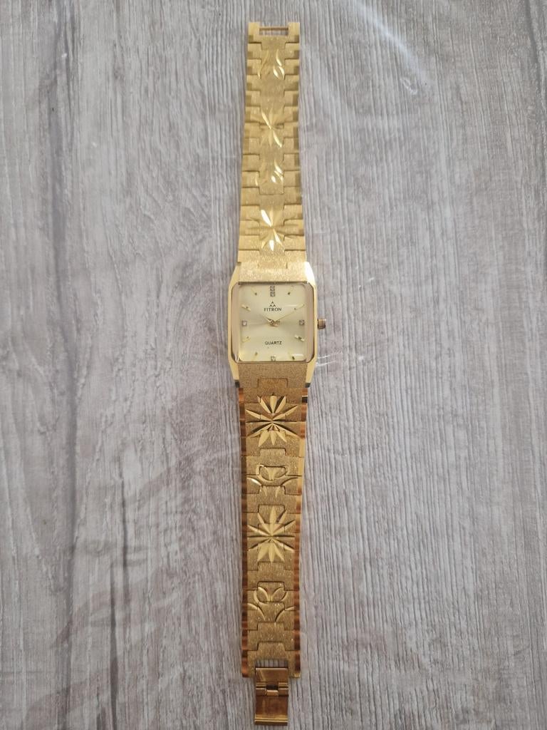 Fitron horloge goud, Overige merken, Staal, Polshorloge, Ophalen of Verzenden