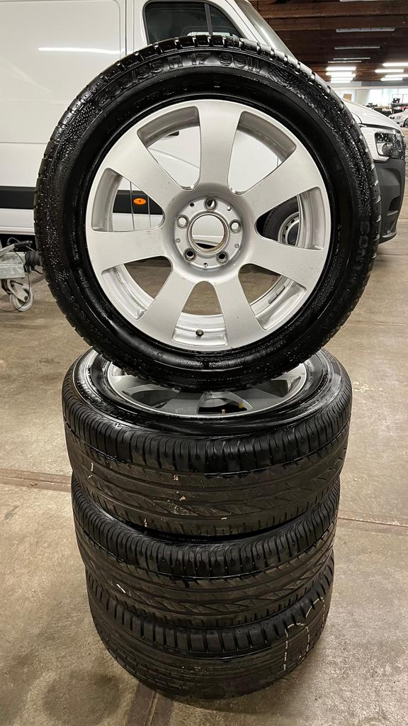 Mercedes S klasse W221 17inch 7 spaaks velgen met 7mm banden, Gebruikt, Velg(en), 17 inch, Ophalen of Verzenden