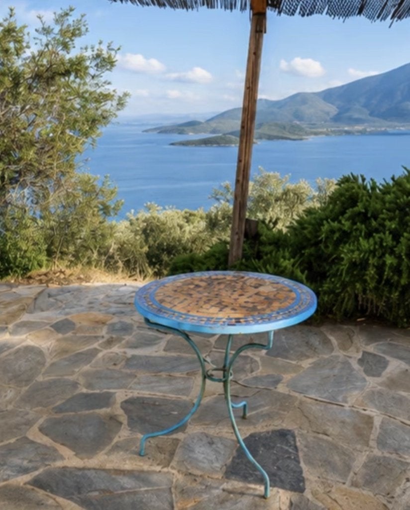 Flagstones Kavalas Bleu Greece 4-8pc 30-50mm voorraad aug, Tuin en Terras, Tegels en Klinkers, Natuursteeninfo BV, Nieuw, Hoofdweg 131 loodsen H en G -7371GG-Loenen