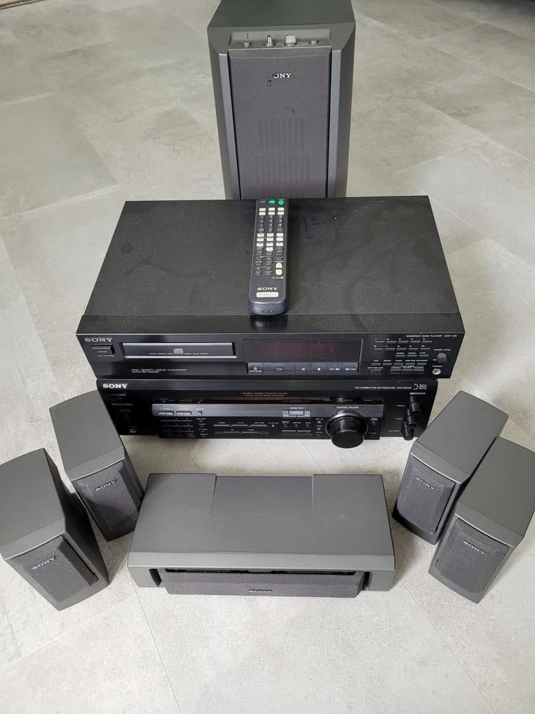 Sony Audio/Video Control Center met CD-speler en speakers, Gebruikt, Tuner of Radio, Sony, Losse componenten