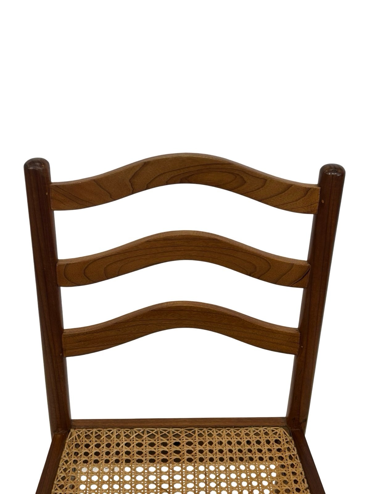 Vintage Teak Stoel met Webbing - Jaren '70 Design, Ophalen of Verzenden