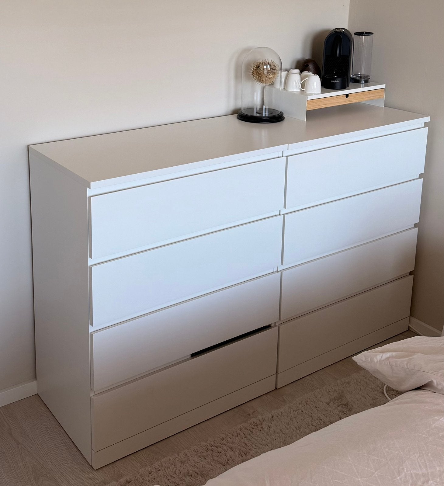 Ikea MALM ladekasten 2x wit 4 lades GRATIS, Ophalen, Gebruikt, 100 tot 150 cm, 50 tot 100 cm