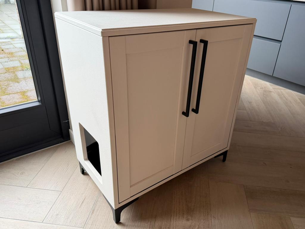Kattenbakkast IKEA HAVSTA / verborgen kattenbak meubel, Ophalen, Gebruikt