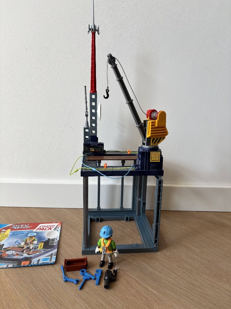Playmobil Starterpack Bouwplaats met lier 70816, Gebruikt, Gebouw, Complete set, Ophalen of Verzenden