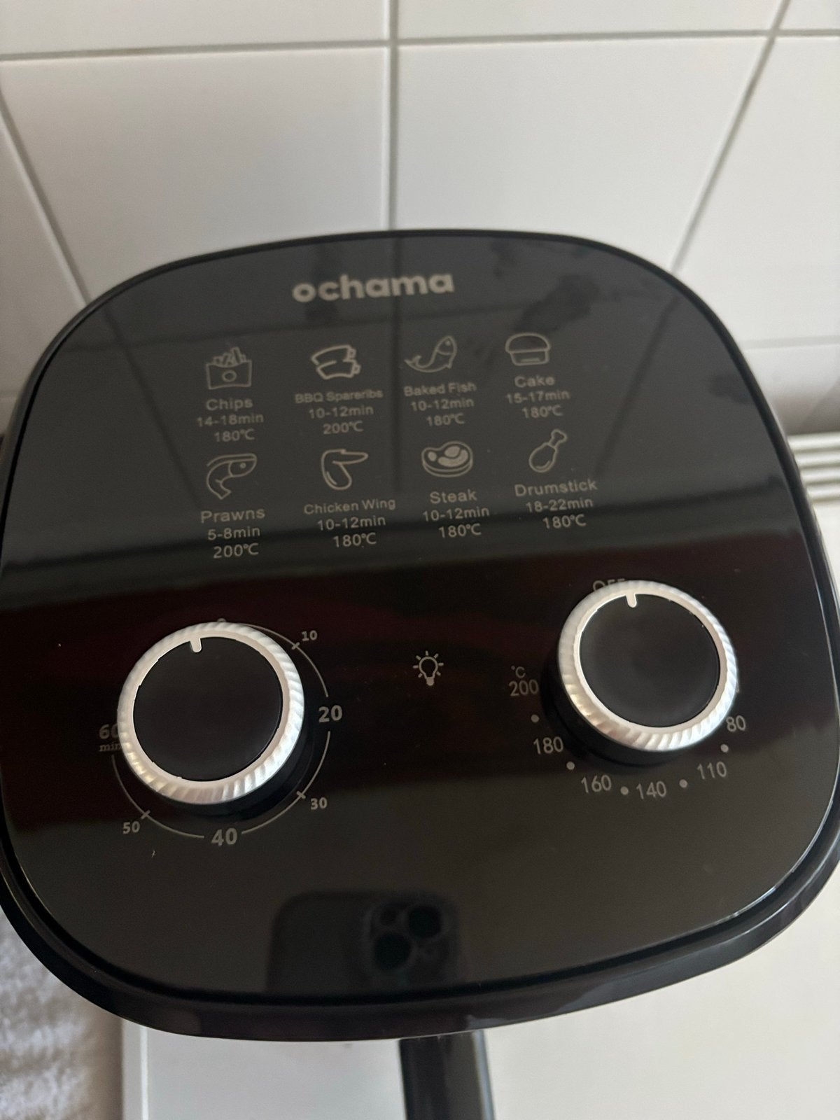 Ochama 3.2L Airfryer Zwart Nieuw met Paper Liner, Ophalen of Verzenden, Nieuw, Airfryer