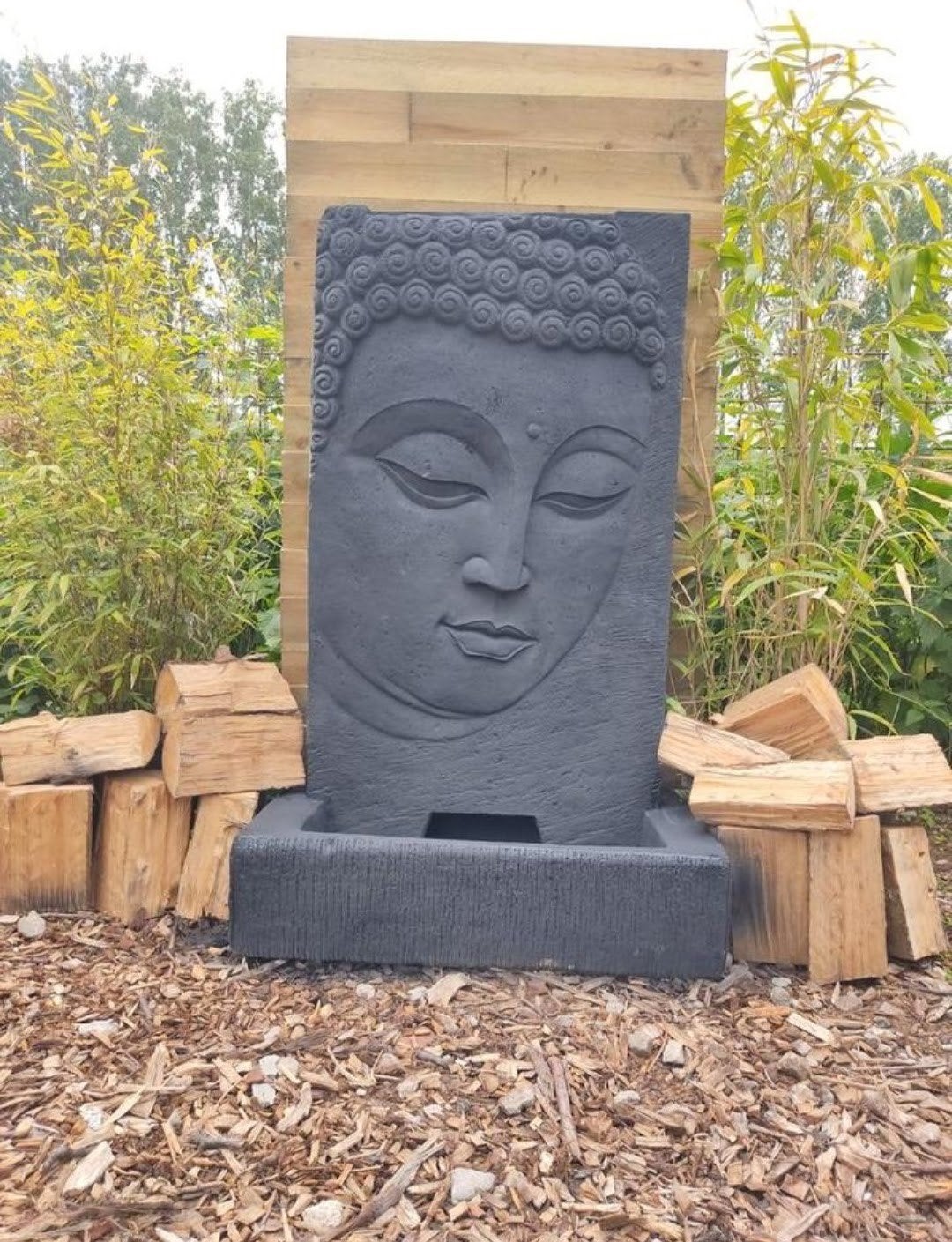 Mooie oosterse boeddha Buddha fontein waterornament beton, Ophalen of Verzenden