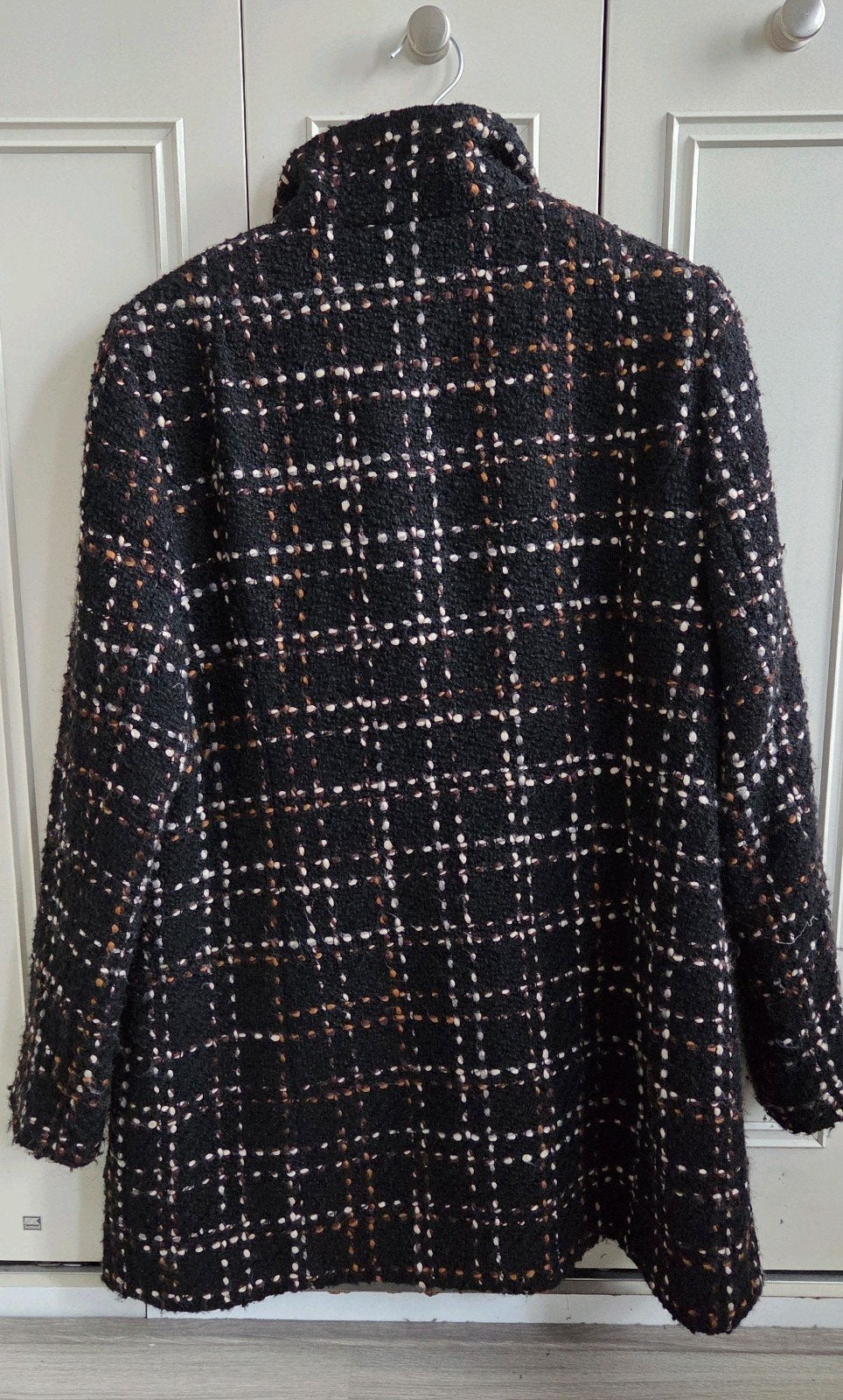 Barbara Lebek jas met wol zwart patroon maat 44, Kleding | Dames, Ophalen of Verzenden, Gedragen