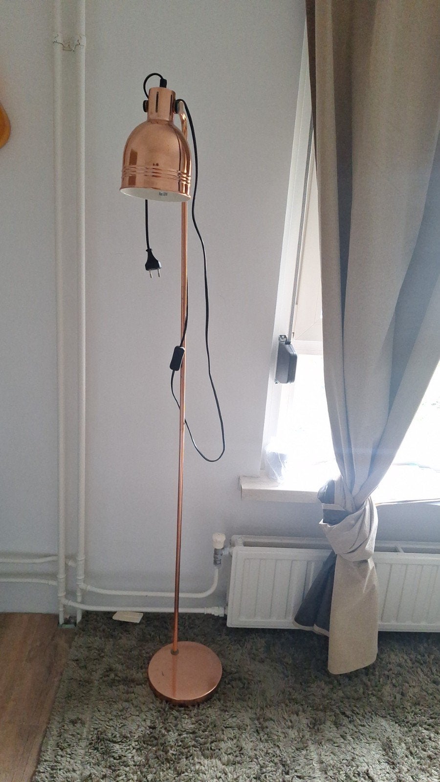 staande lamp champagne / roze, Ophalen, 150 tot 200 cm