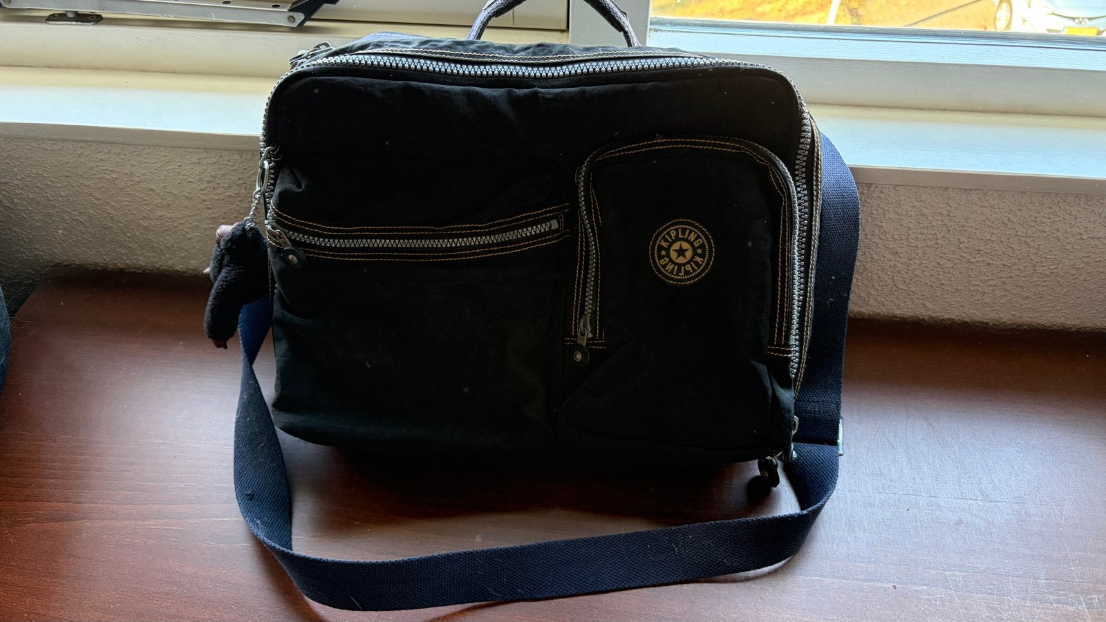 Kipling laptoptas/schoudertas - Zwart, Ophalen of Verzenden, Gebruikt, Zwart, Overige typen