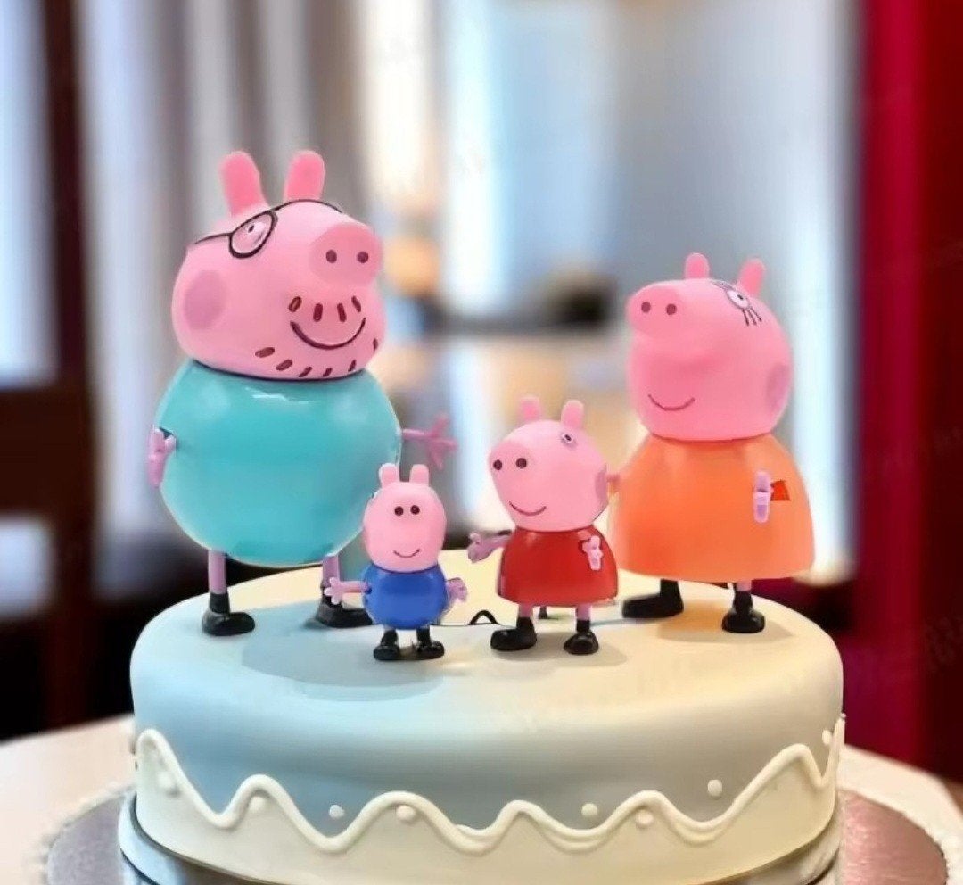 Peppa Pig set 6 biggetjes Opa Oma Papa Mama Peppa George big, Ophalen of Verzenden, Nieuw