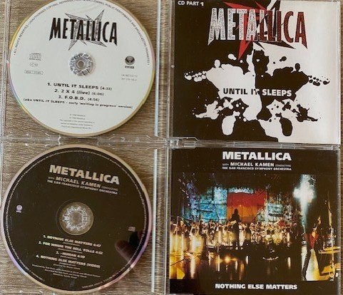 Metallica Nothing else matters*Fuel*One*Until it sleeps, Ophalen of Verzenden, Zo goed als nieuw, Pop