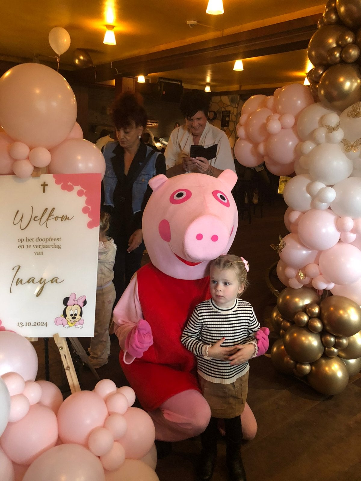 Peppa big mascotte te huur, Ophalen, Zo goed als nieuw, Verjaardag