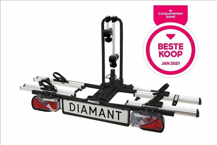 Pro-User Diamant fietsendrager met oprijgoot, opvouwbaar, Auto diversen, Fietsendragers, Ophalen of Verzenden, Zo goed als nieuw