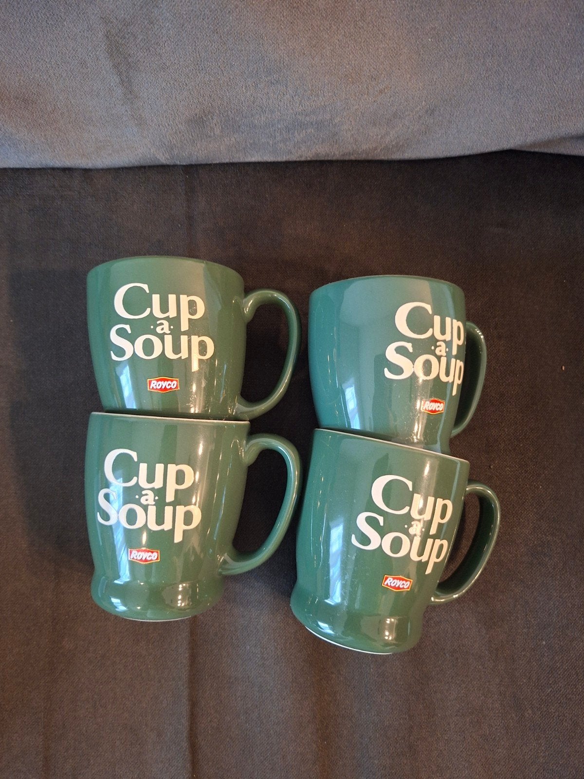 4 Cup-a-Soup kopjes - Groen, Ophalen, Steen/keramiek, Overige merken, Groen