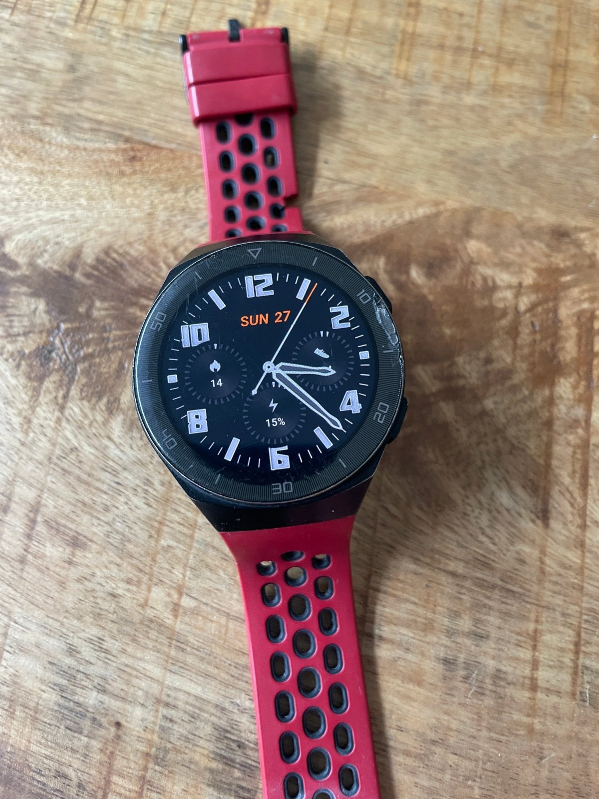 Huawei Watch GT 2e - Zwart met Rood Bandje, Ophalen, Zwart, Waterdicht, Android