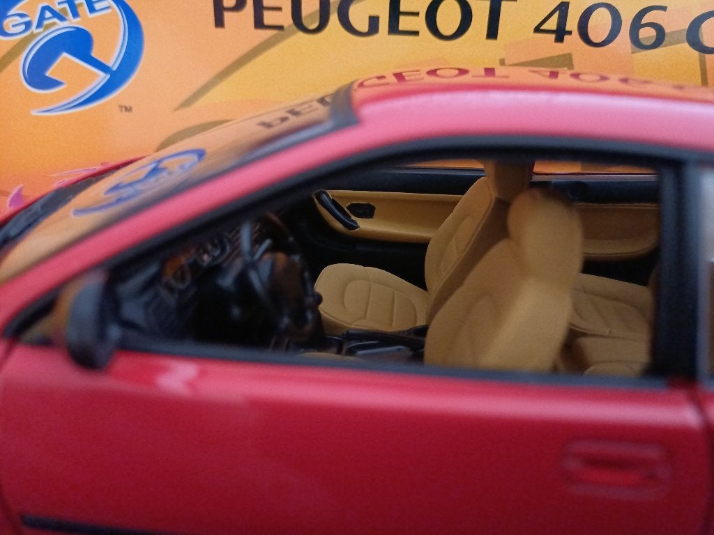Peugeot 406 Coupe 3.0i V6 1997 Rouge Écarlate Gate Autoart, Ophalen of Verzenden, Nieuw, Auto, Autoart