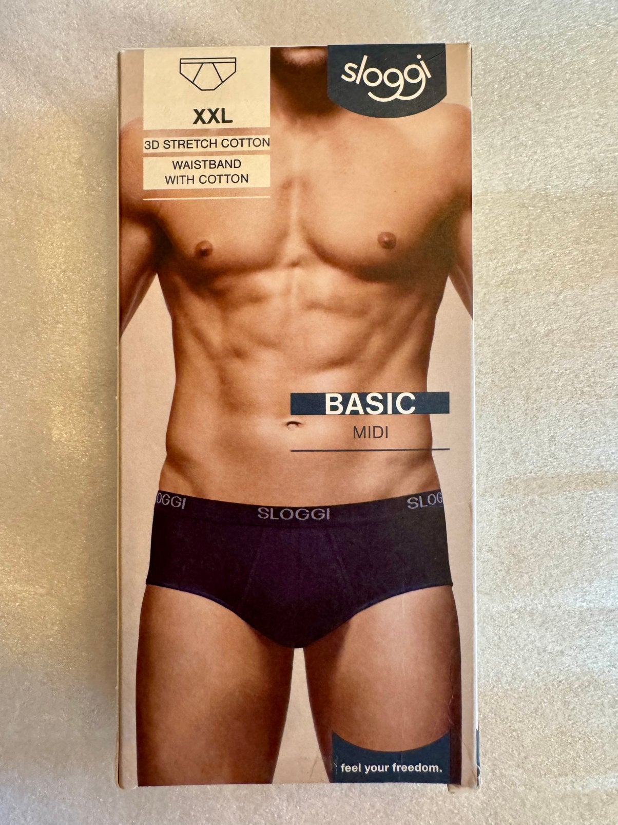 Sloggi heren maat XXL donkerblauw - basic Midi - nieuw, Kleding | Heren, Ondergoed, Ophalen of Verzenden, Blauw, Slip