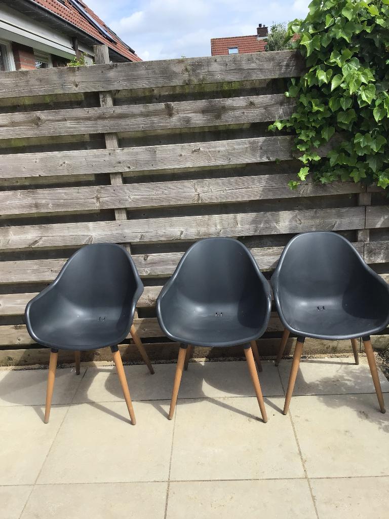 Kuipstoelen (3x), Tuin en Terras, Tuinstoelen, Ophalen, Gebruikt, Kunststof