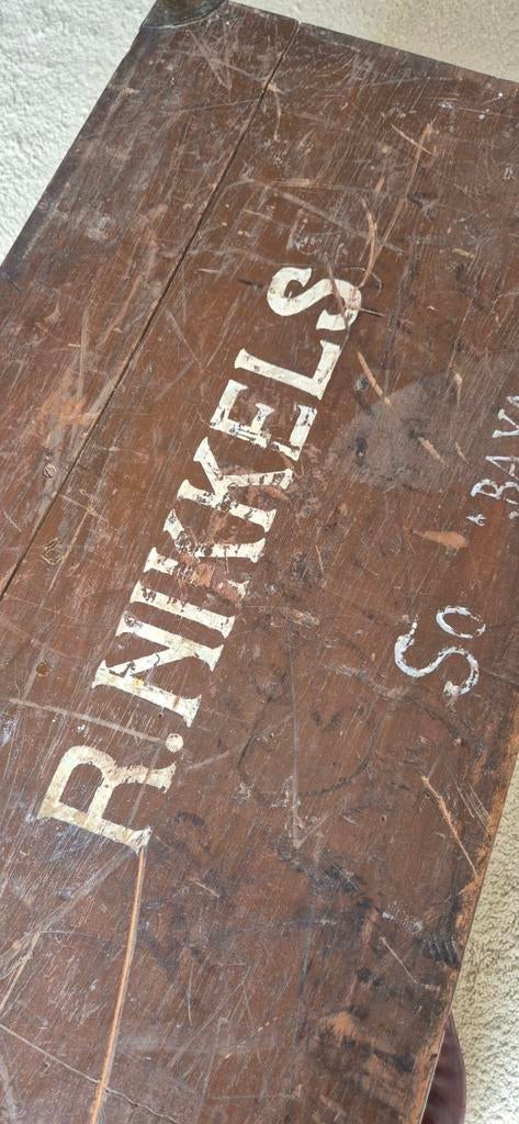 Vintage houten kist met opschrift - Authentiek en robuust, Ophalen of Verzenden