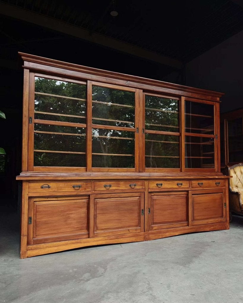 Prachtige antieke winkelkast | 300cm brede buffetkast #0028, Ophalen of Verzenden