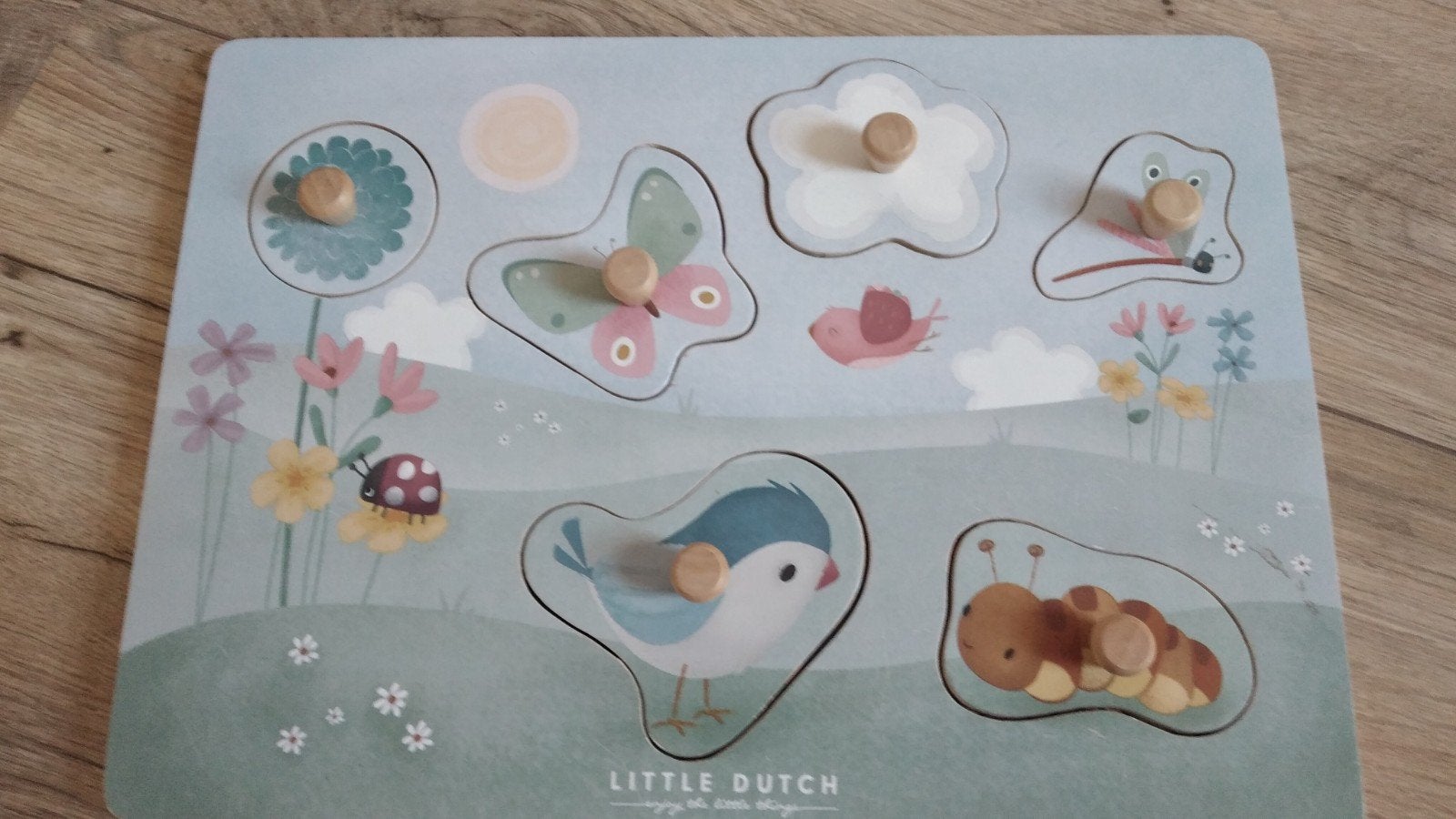 Little Dutch Houten Insteekpuzzel Lente, Ophalen, Zo goed als nieuw, Van hout, Minder dan 10 stukjes