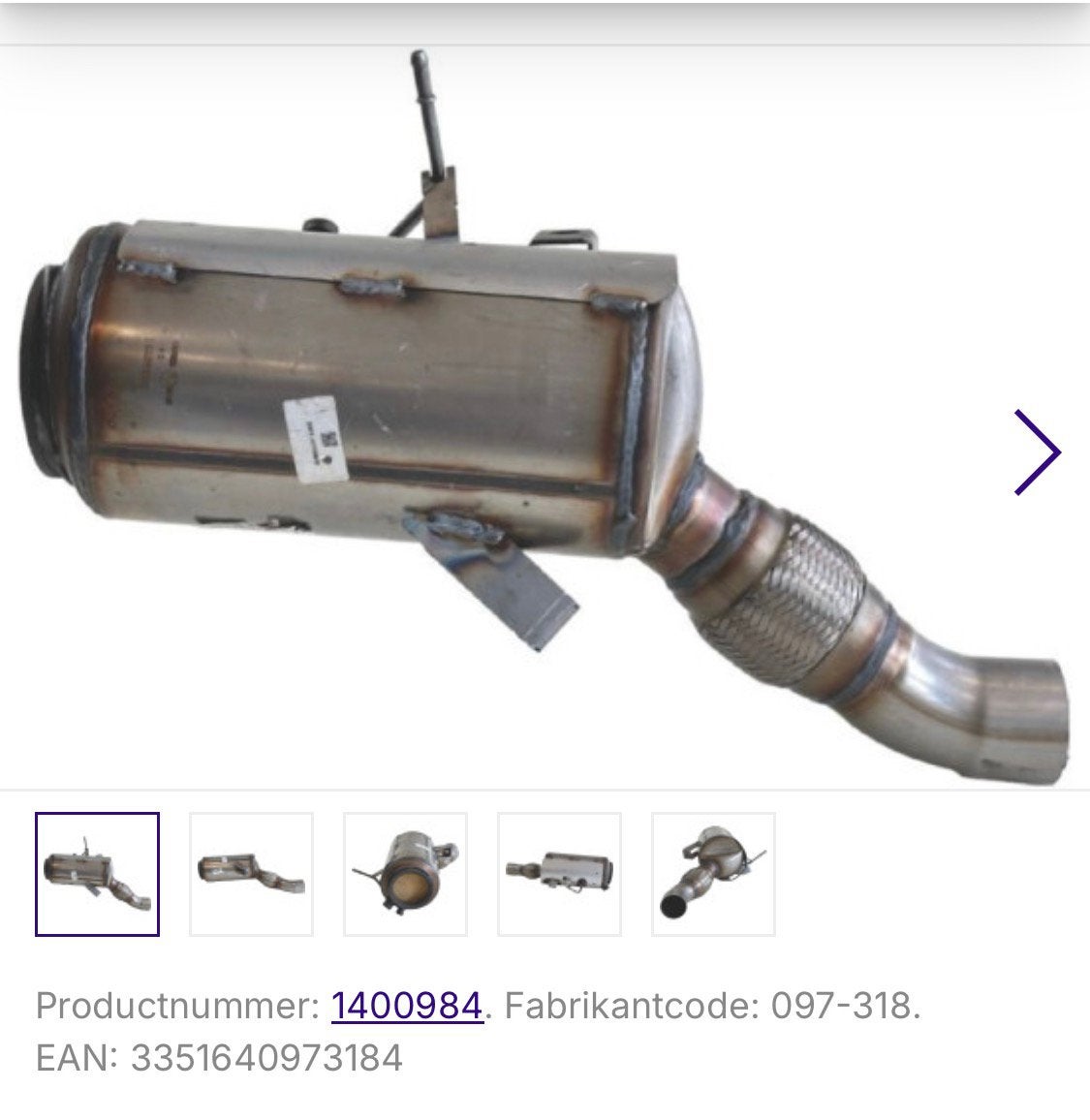 Roerfilter uitlaatinstallatie BMW X5 097-318 Bosal, Ophalen
