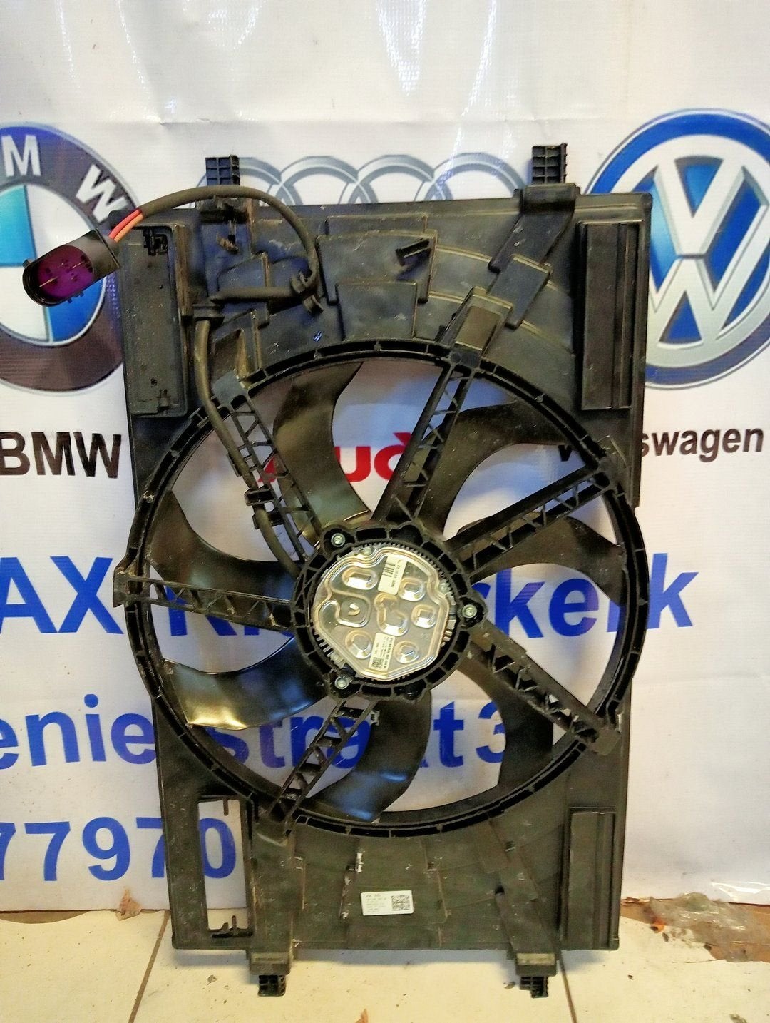 VW Golf 7 Ventilator Enkelfan+Koelluchtventillator+Behuizing, Gebruikt, -, Volkswagen, -