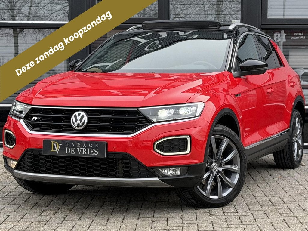 Volkswagen T-Roc 2.0 TSI 4Motion Sport R-Line DSG Panoramada, Auto's, Volkswagen, Automaat, Gebruikt, Zwart, 1984 cc