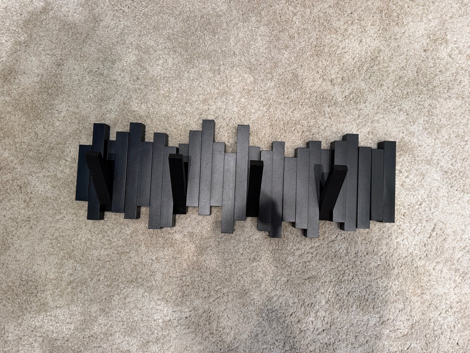 Moderne Piano Kapstok - Zwart Design (4 stuks), Zo goed als nieuw, Minder dan 100 cm, Hout, Ophalen